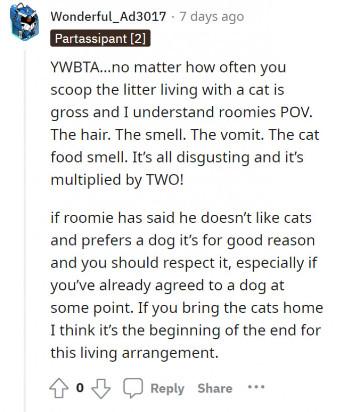 Well, this Redditor just seems like they have a dislike for cats. Cat discrimination!