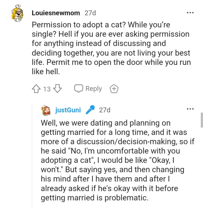 This Redditor wants to open the door for the OP to run as fast as she can