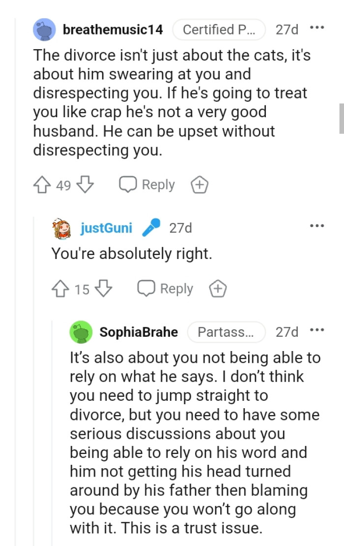 OP's partner can be upset without disrespecting her
