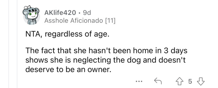 OP's sister doesn't deserve to be a dog owner.