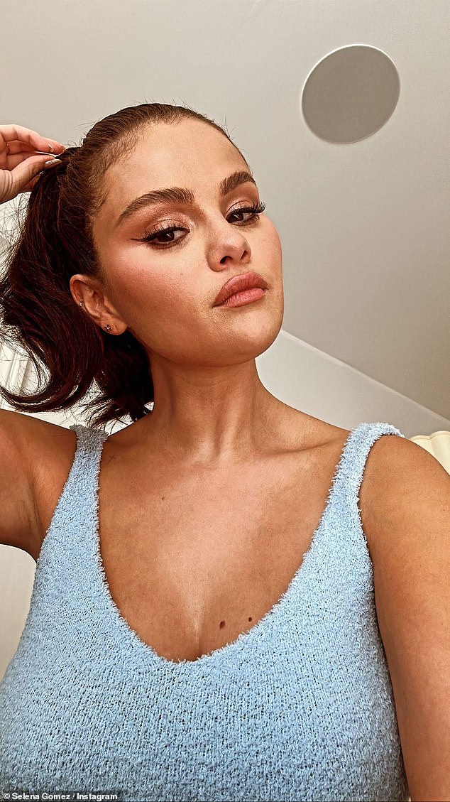 Selena's selfie: Just a day after supporting her BFF Taylor Swift at her penultimate Los Angeles concert, Selena Gomez offered a rather busty selfie for her fans