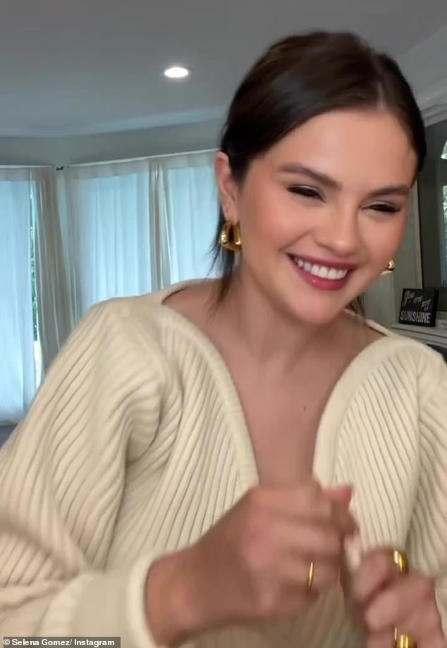 Keeping it real: The 'reality' part of Selena's Instagram reel involved her hit single stopping midway, leaving the actress and singer applying her makeup in awkward silence to great comedic effect