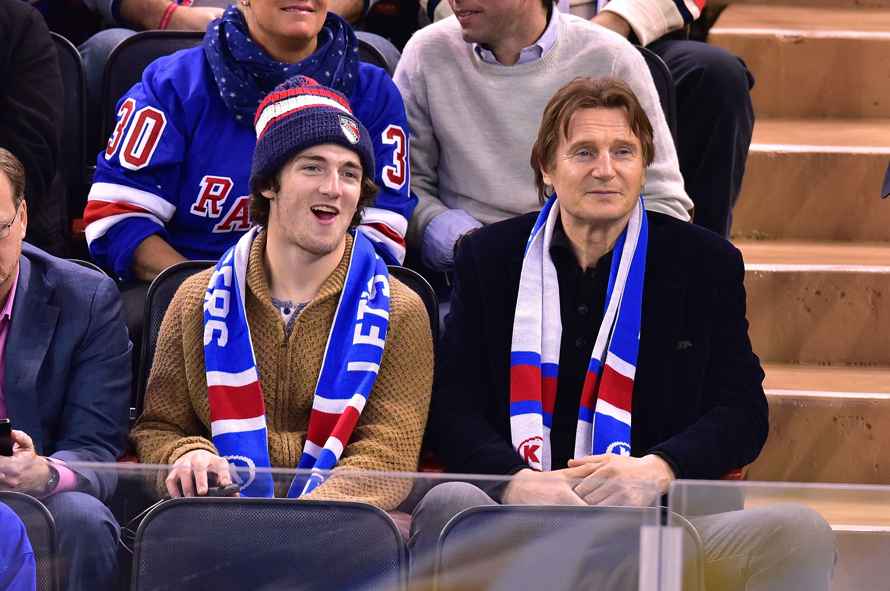 Liam Neeson and his son Daniel in New York 2014. | Source: Getty Images