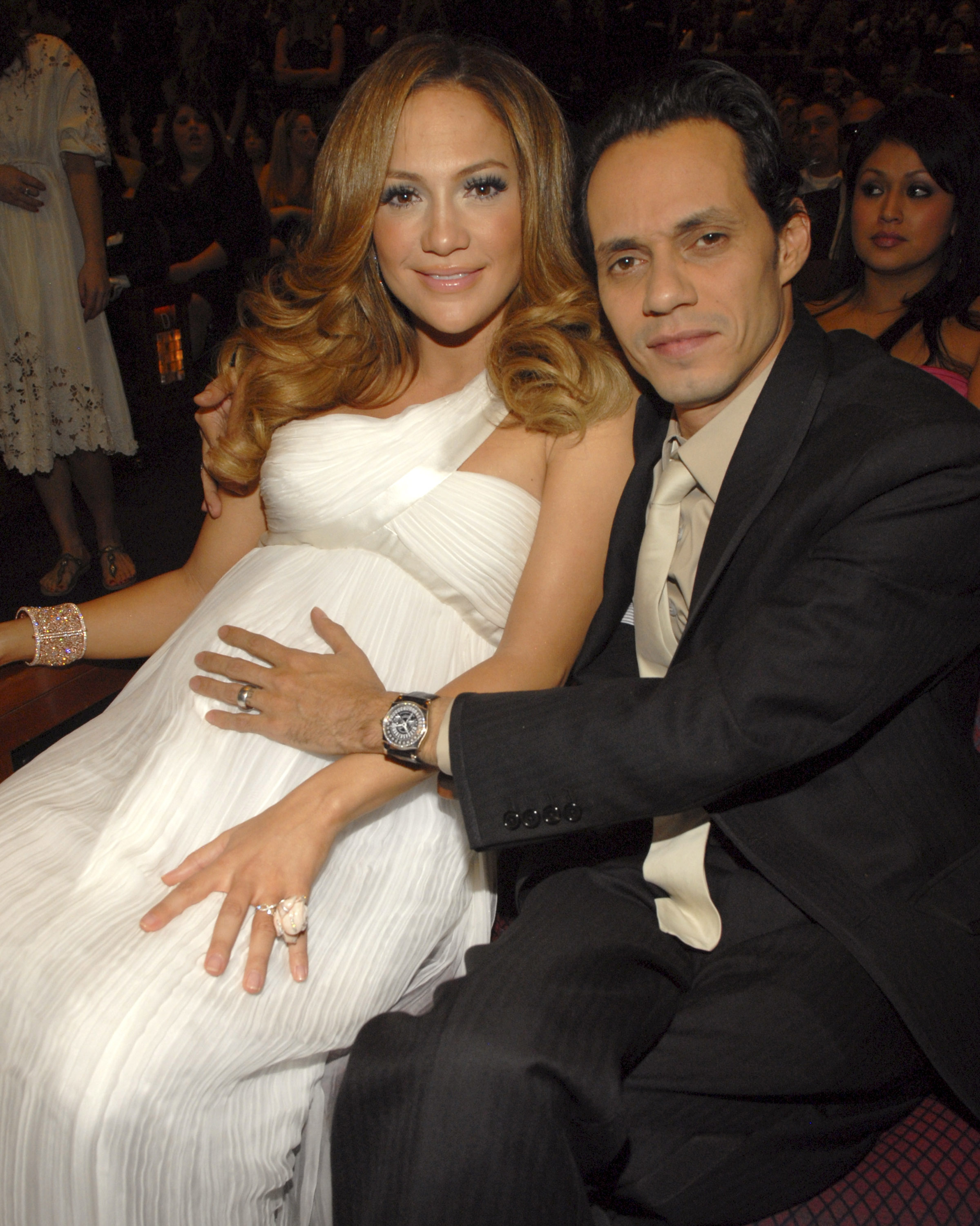 Jennifer Lopez and Marc Anthony at Conde Nast Media Group presents Movies Rock in Los Angeles on December 2, 2007 | Source: Getty Images