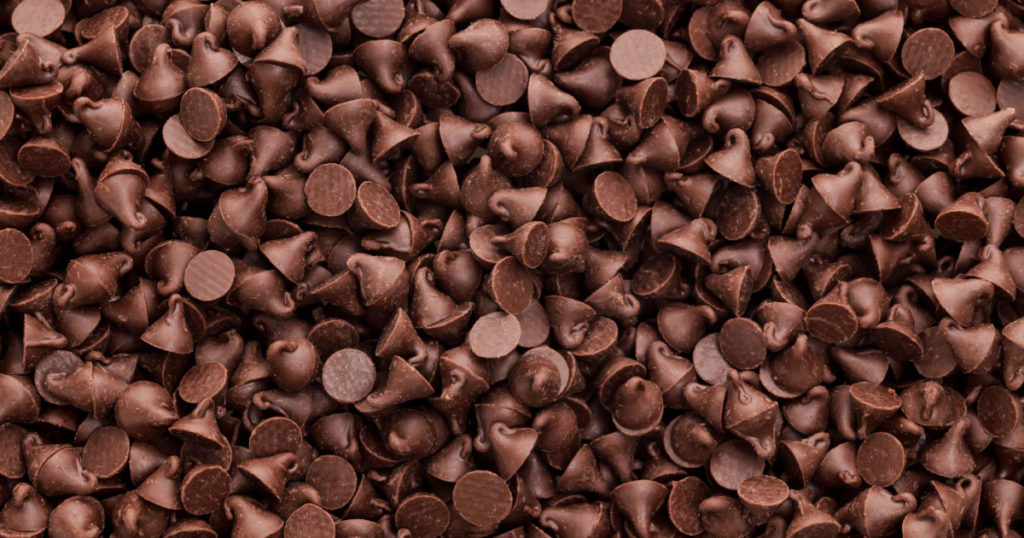 Chocolate chips background 