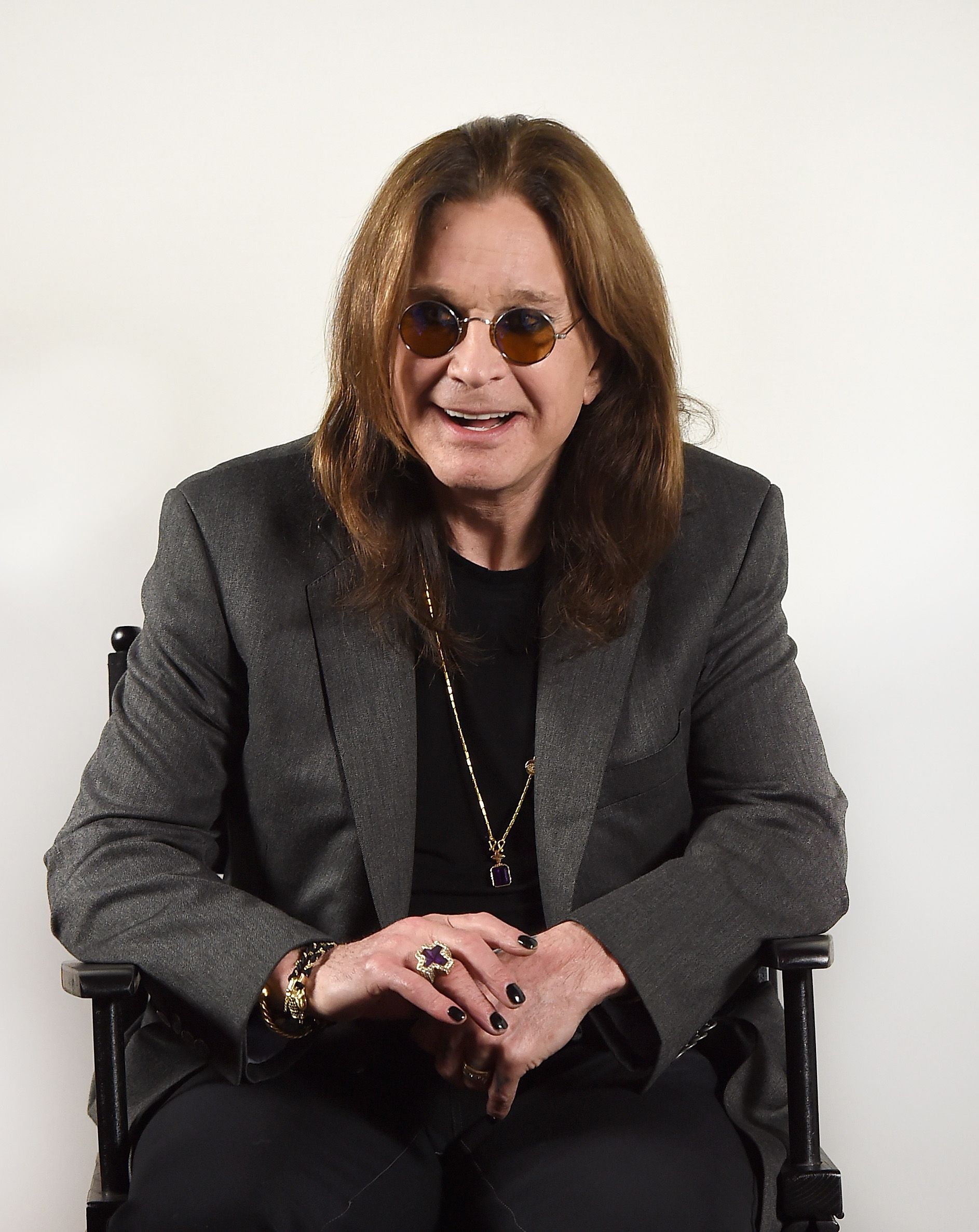 Ozzy Osbourne during a Press Conference at his Los Angeles Home on February 6, 2018, in Los Angeles, California. | Source: Getty Images