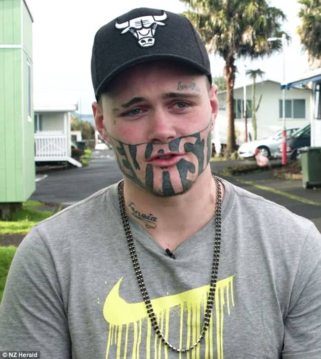 Mark 'Devast8' Cropp (pictured) had his nickname 'DEVAST8' tattooed across his face in jail