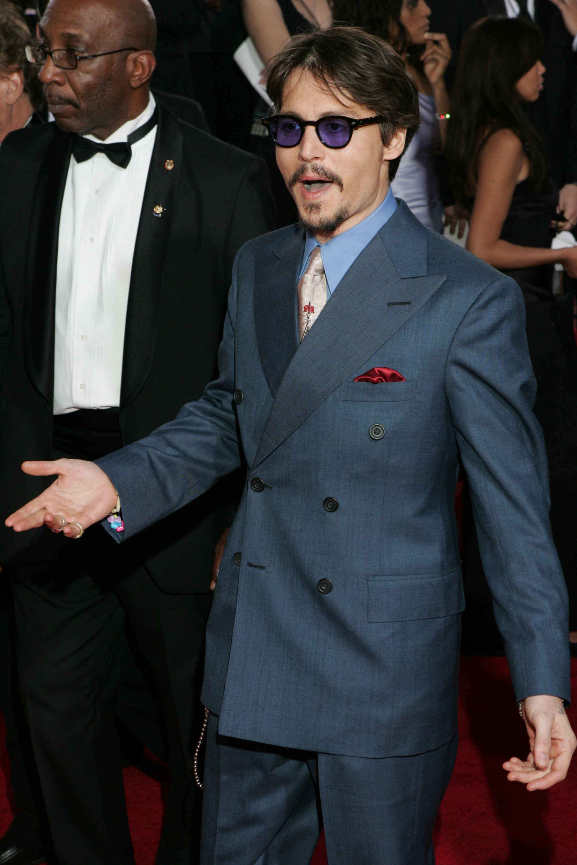 Johnny Depp at the 62nd Annual Golden Globe Awards in Beverly Hills, California on January 16, 2005 | Source: Getty Images